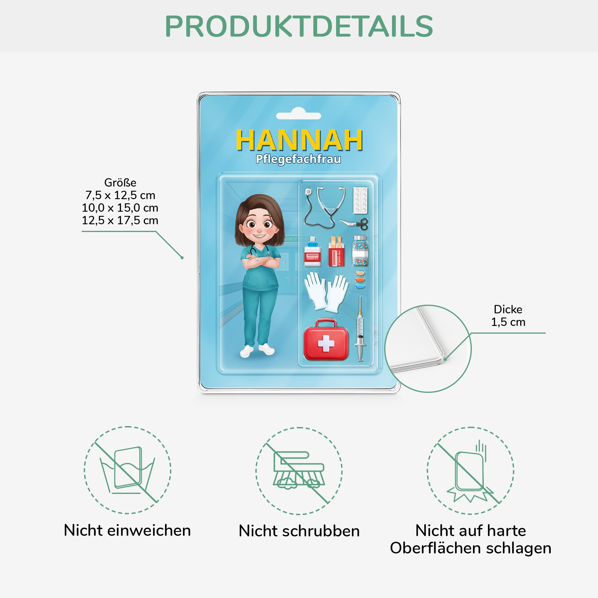 5161RGE3 arzte arztinnen krankenschwester personalisierte acryl plakette krankenschwester 5161R3HMN