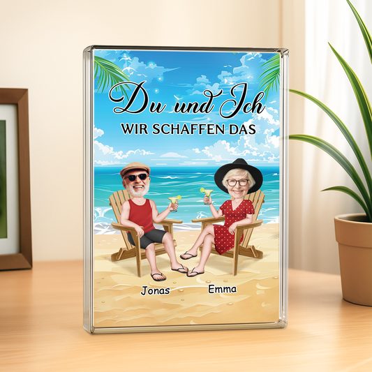 5162RGE2 du ich wir schaffen das personalisierte acryl plakette paar mit gesicht 5162R8VNG