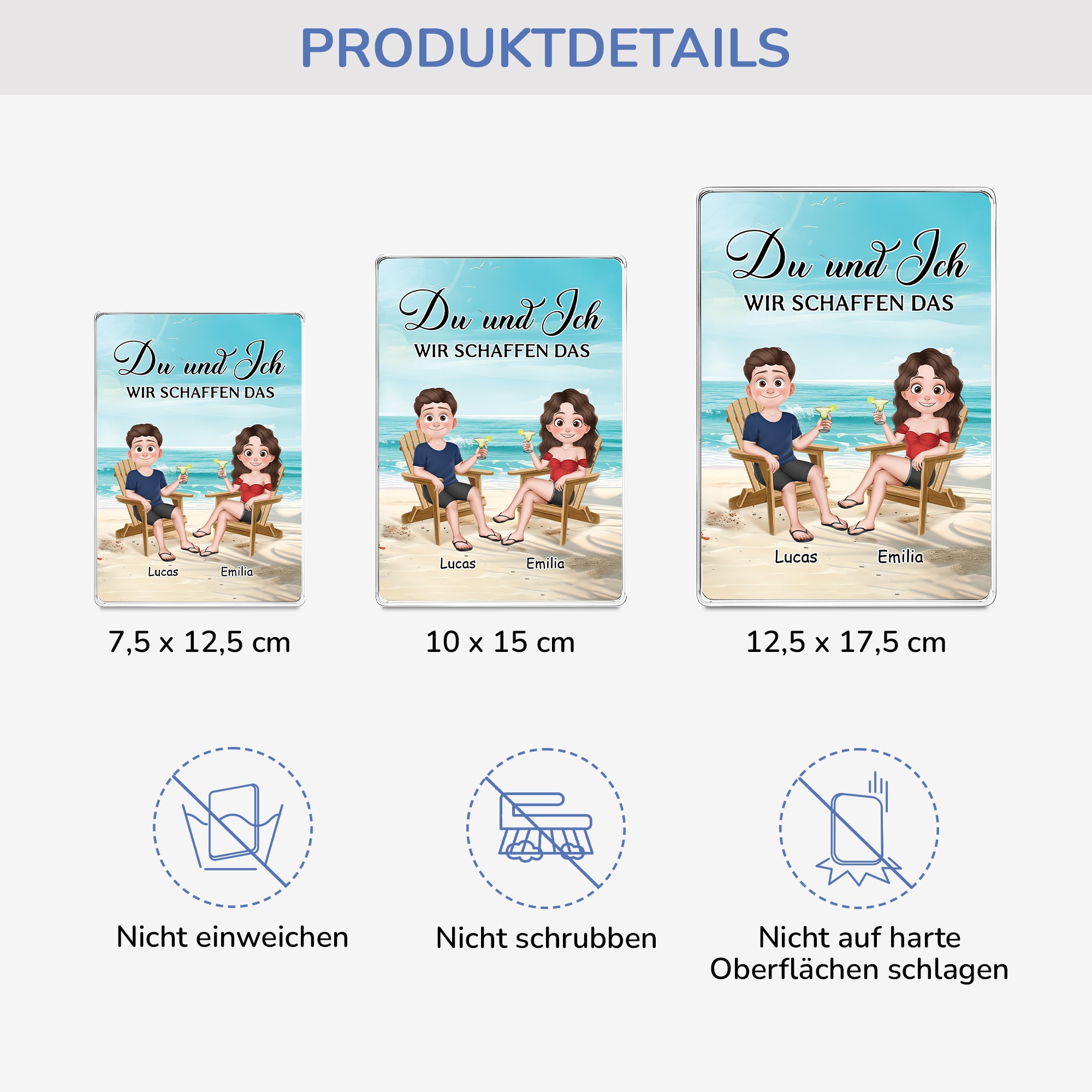 5162RGE3 du ich wir schaffen das personalisierte acryl plakette paar mit gesicht 5162R8VNG