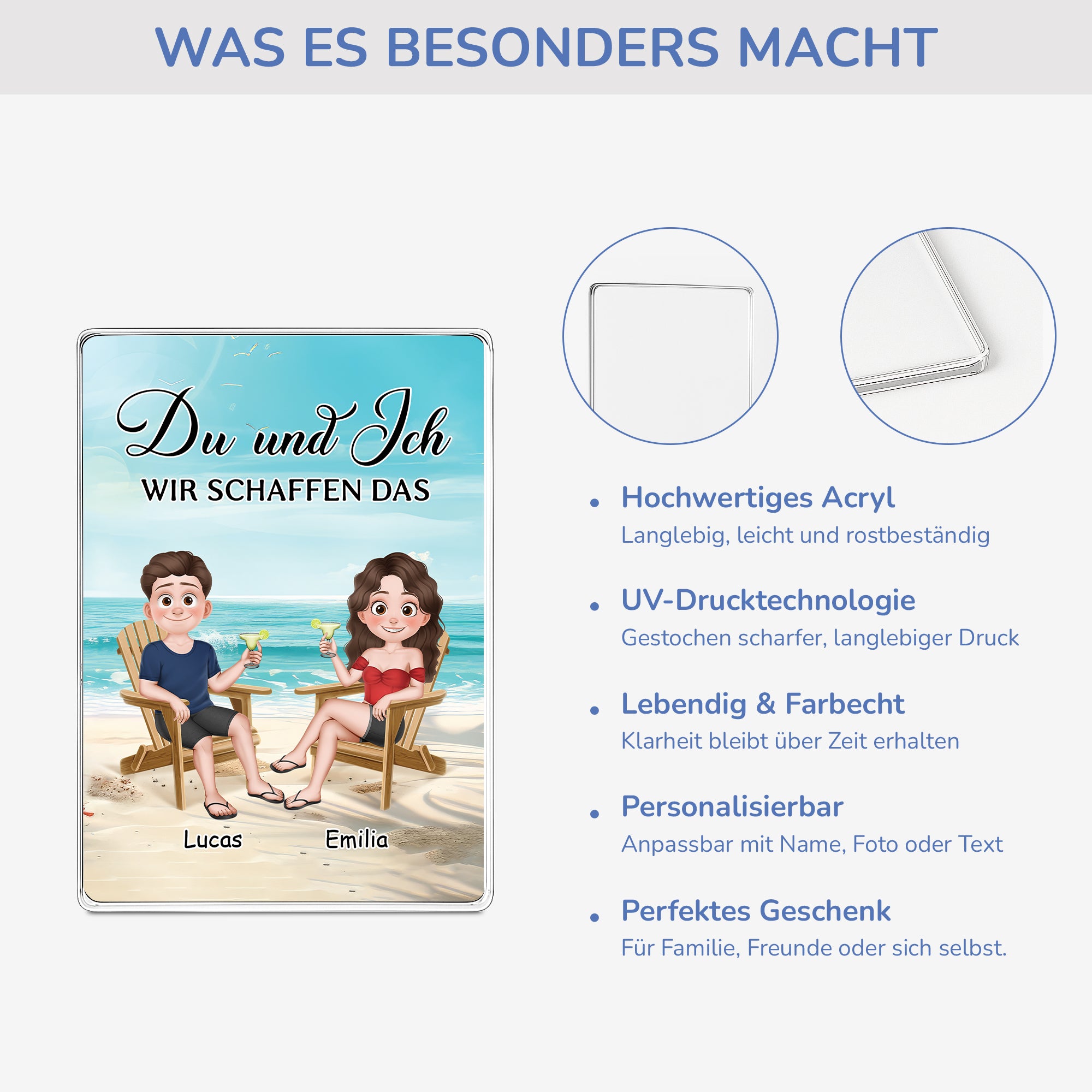 5162RGE4 du ich wir schaffen das personalisierte acryl plakette paar mit gesicht 5162R8VNG