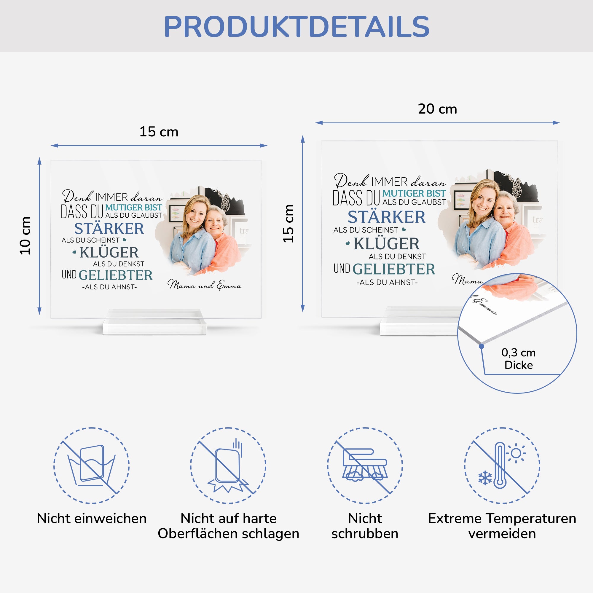 5163RGE4 du bist mehr als du glaubst personalisierte acryl plakette frau 5163R36ZA