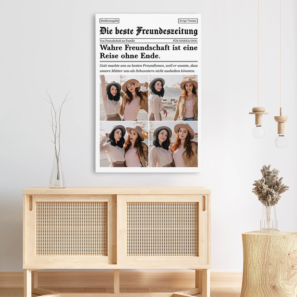 5164CGE3 die freundschaft zeitschrift personalisierte leinwand freundinnen_ 5164CKH0F