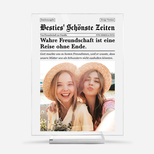 5164RGE1 sonderausgabe freundschafft personalisierte acryl plakette freundinnen 5164RKINF