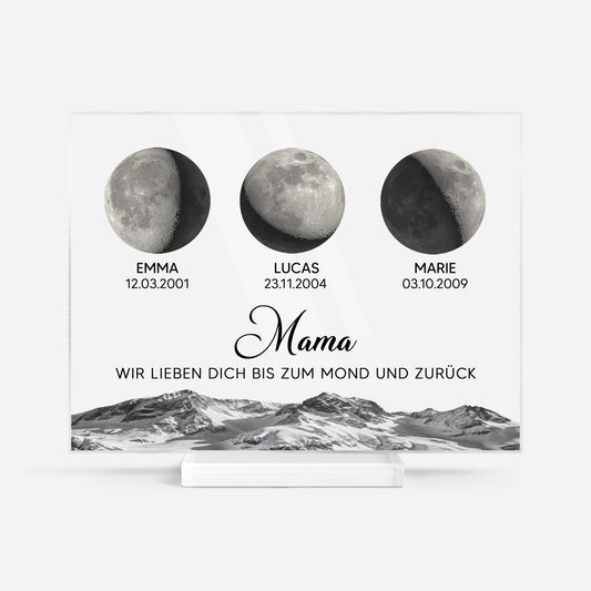 5168RGE1 ich liebe dich bis zum mond und zuruck personalisierte acryl plakette mama mondphase 5168RTVZA