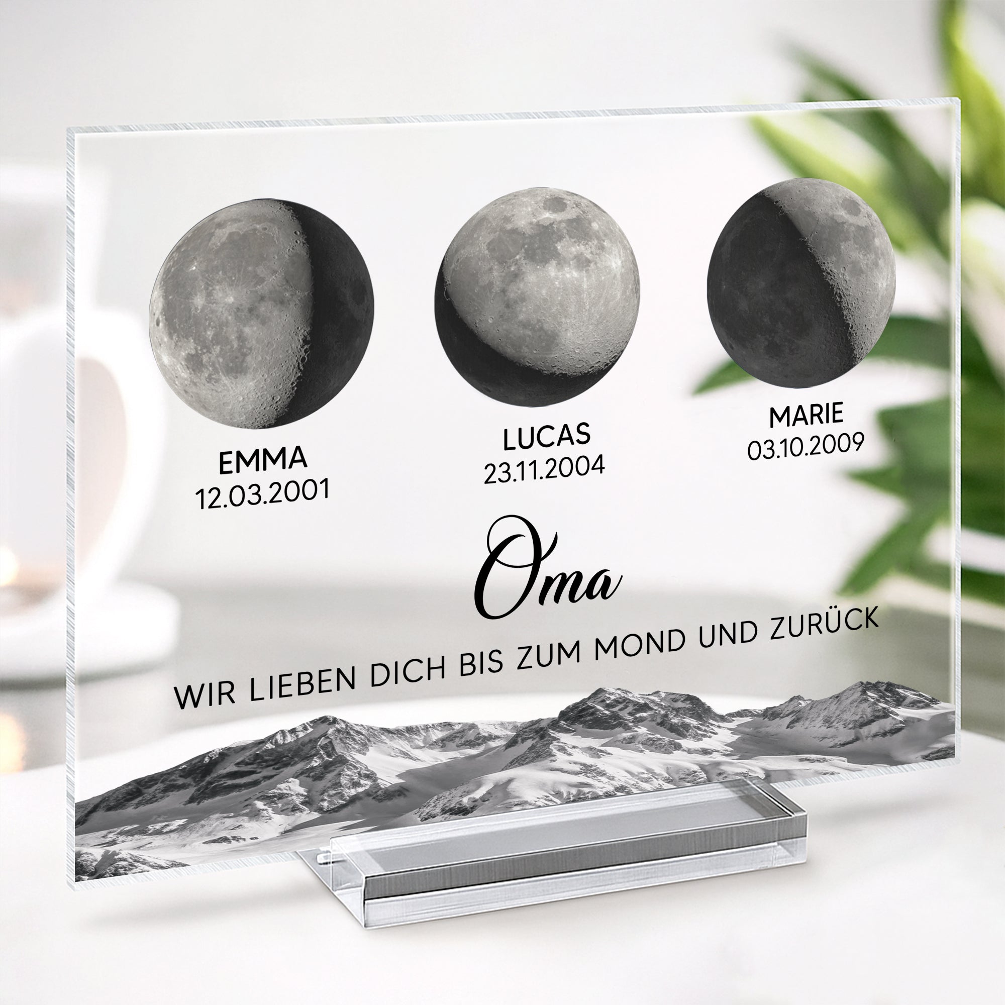 5168RGE2 ich liebe dich bis zum mond und zuruck personalisierte acryl plakette mama mondphase 5168RTVZA