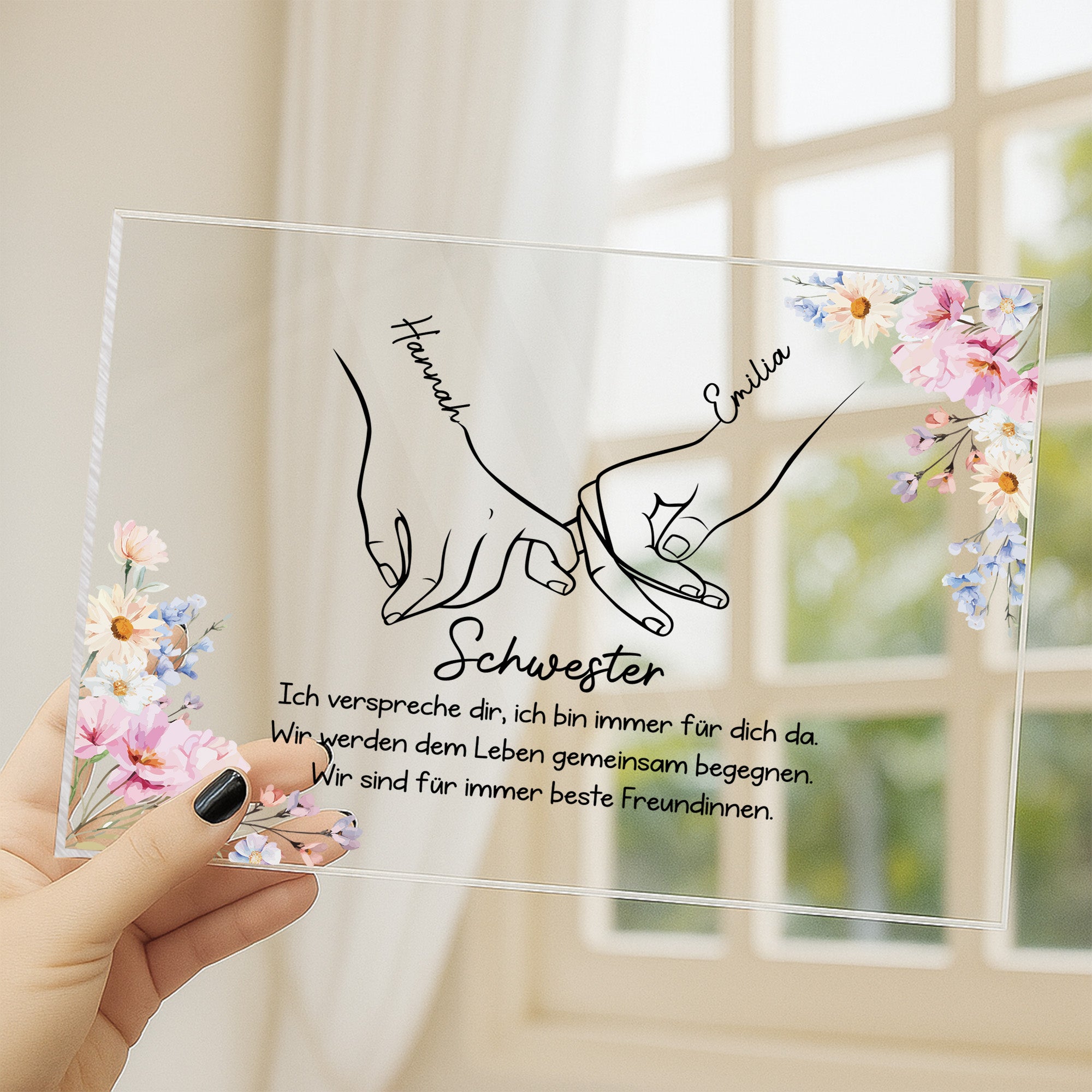 5177RGE3 bestie schwester personalisierte acryl plakette beste freundinnen 5177R6LQA