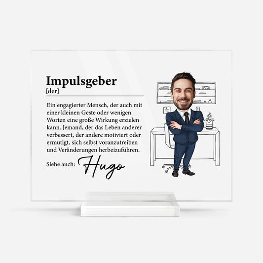 5179RGE1 impulsgeber personalisierte acryl plakette kollegen mit foto 5179R6MZA