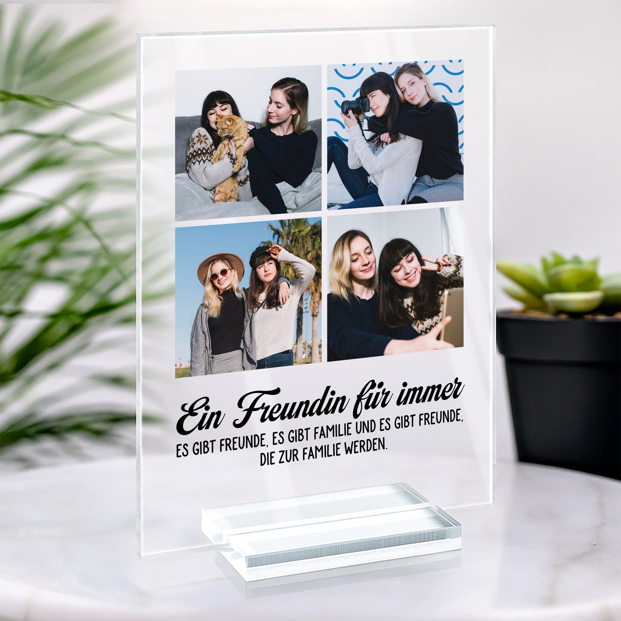 5180RGE2 die beste freundin personalisierte acryl plakette mit fotos beste freundinnen 5180R