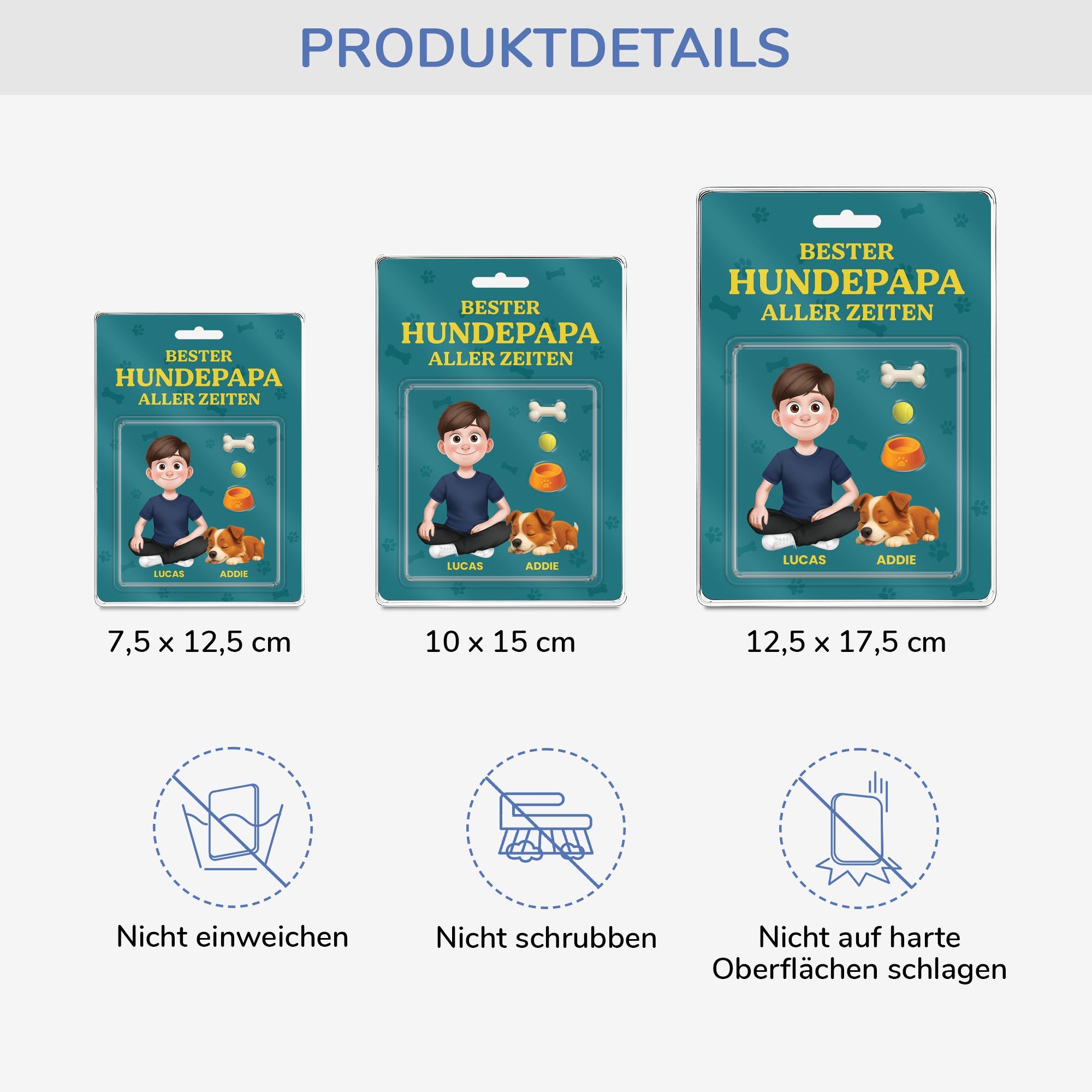 5183RGE3 bester hundepapa aller zeiten personalisierte acryl plakette hunde 5183R6YAC