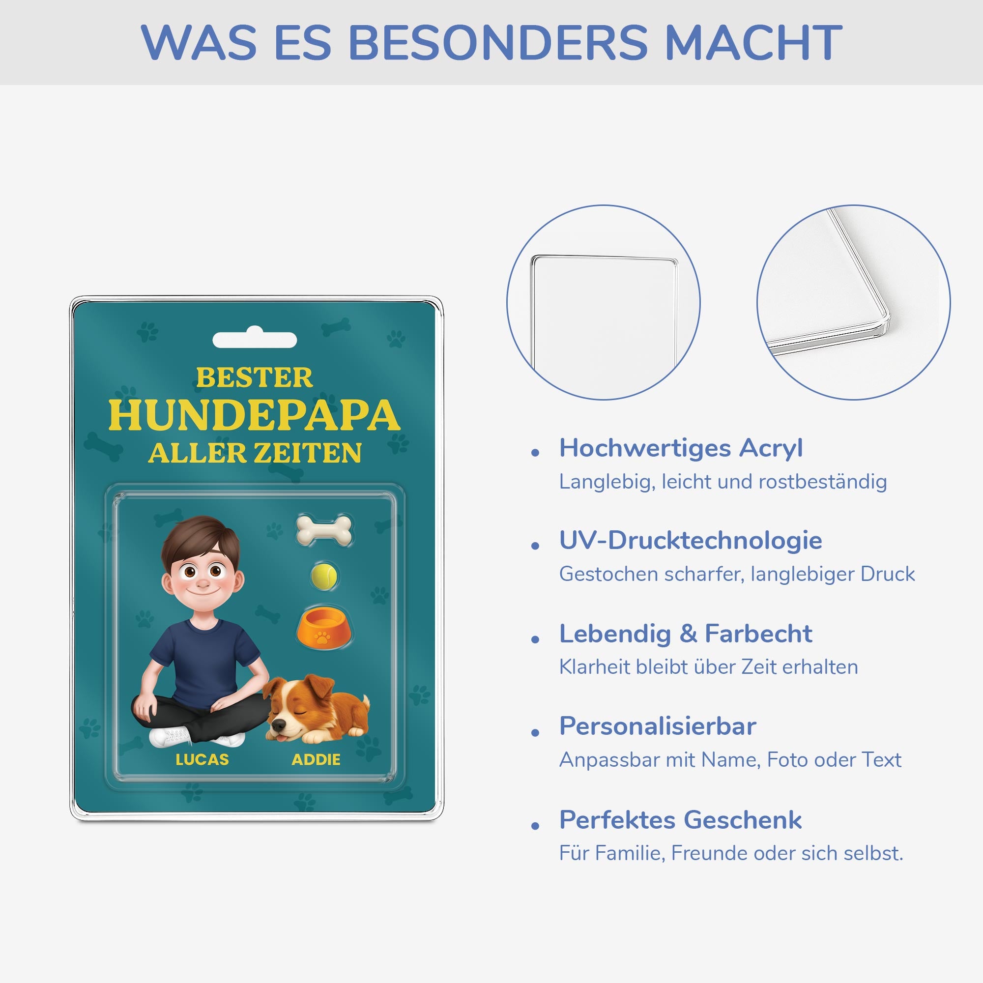 5183RGE4 bester hundepapa aller zeiten personalisierte acryl plakette hunde 5183R6YAC
