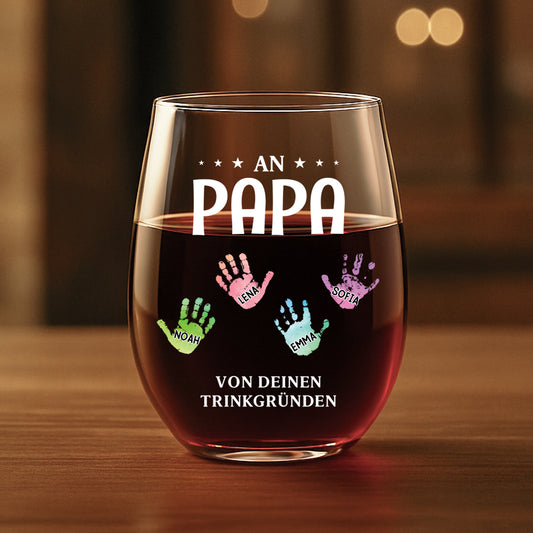 5189IGE1 von deinen trinkgrunden handabdruck personalisiertes weinglas ohne stiel papa 5189I8MNB