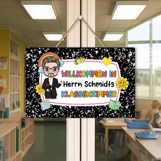 5204QGE2 willkommen in meiner klasse holzschild personalisiert_ lehrer lehrerin 5204QKMTT