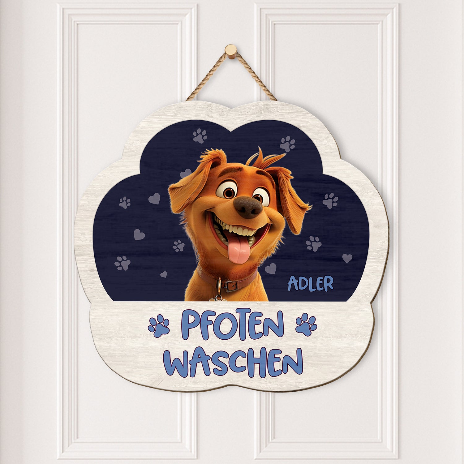 5214QGE2 pfoten waschen hande waschen turschild hund personalisiert_ holz 5214QK6NC