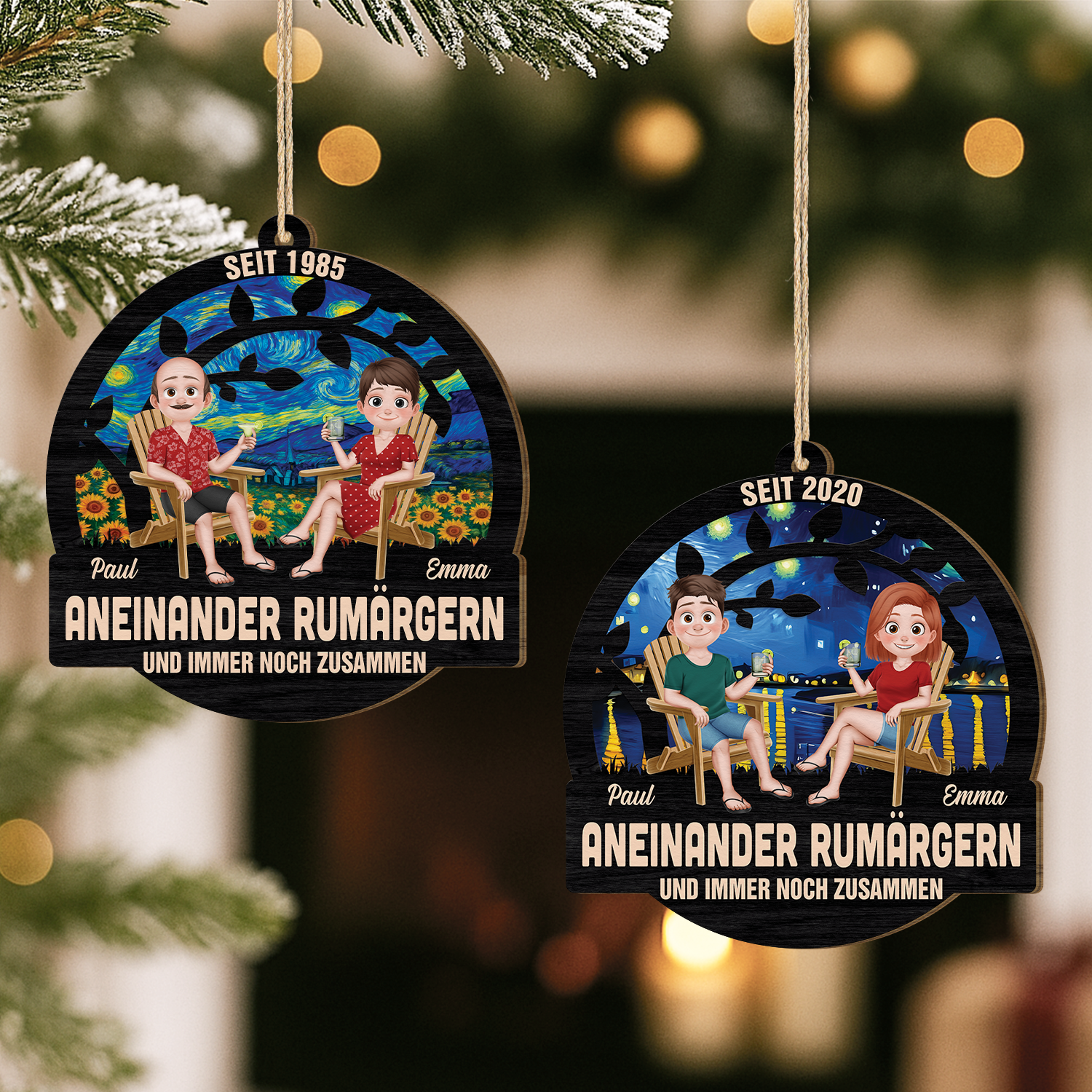 5216OGE2 rumargern und immer noch zusammen personalisierte 1 schicht holz ornamente weihnachten fur queere menschen 5216O3MMG