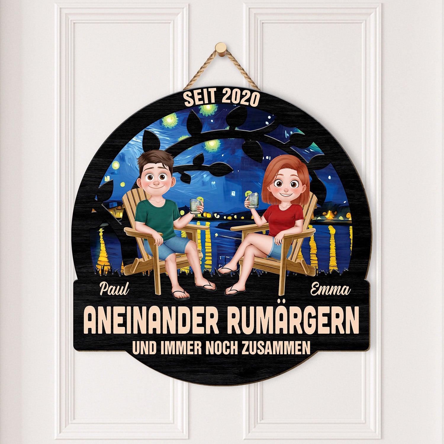 5216QGE2 seit  zusammen und am rumargern holzschild personalisiert paar _gleichgeschlechtliche heterosexuelle_ 5216Q3MMG