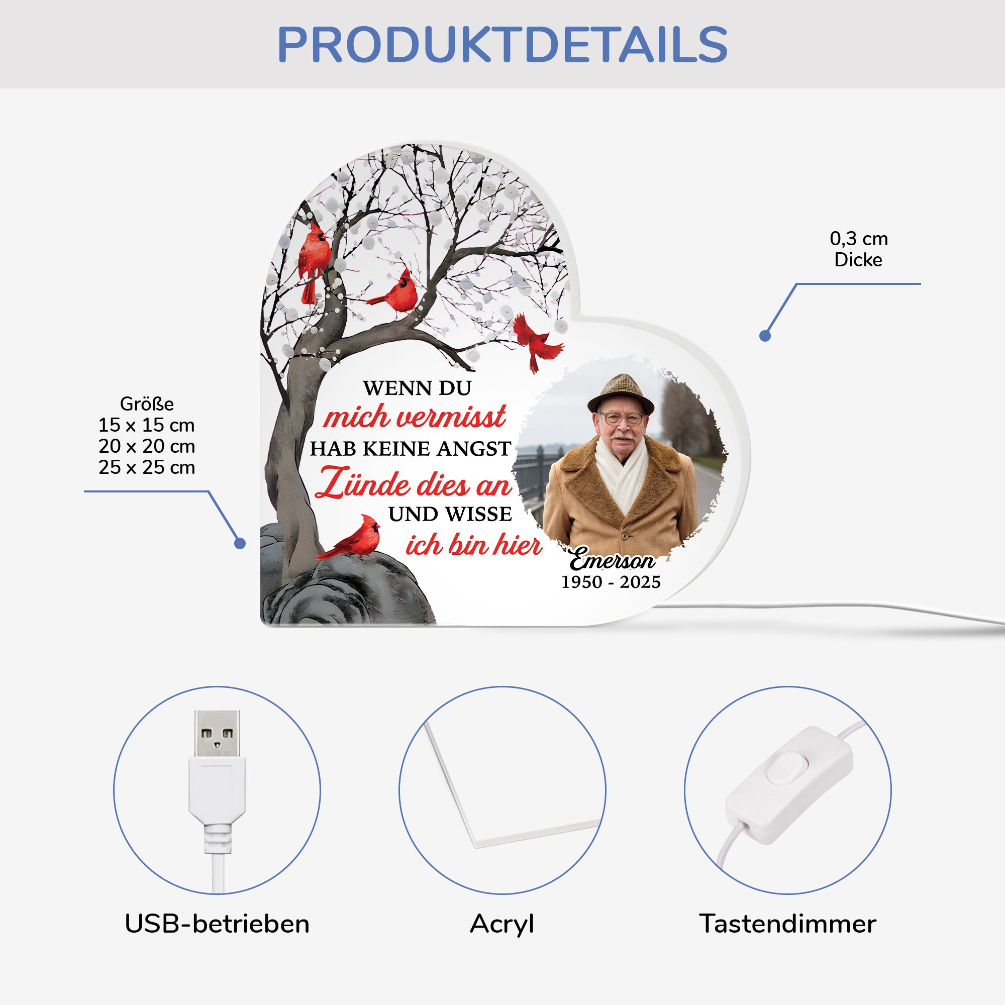 5219LGE3 zunde es an und wisse ich bin hier personalisierte lightbox_ mit foto papa zur erinnerung 5219L8TZB