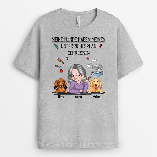 5223AGE2 mein hund hat meinen unterrichtsplan gefressen personalisierte hunde t shirts lehrer_in_ 5223ATGAT