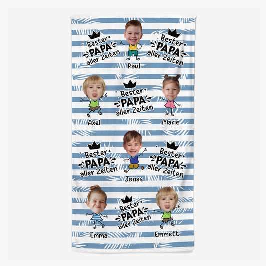 5228BGE1 bester papa aller zeiten personalisiertes strandtuch_ papa mit gesicht 5228B8MNB