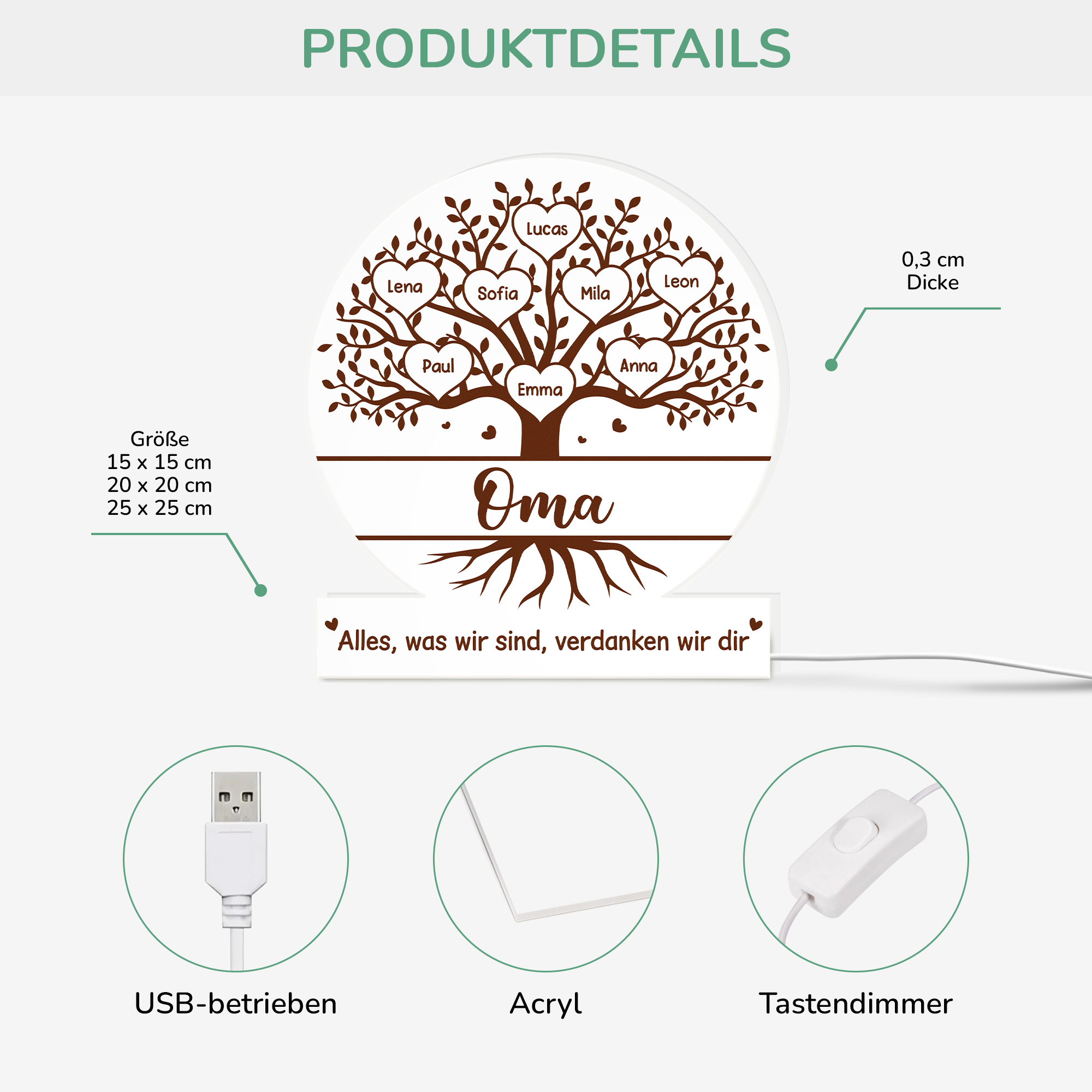 5234LGE3 stammbaum oma personalisierte lightbox_ oma 5234LTHTA