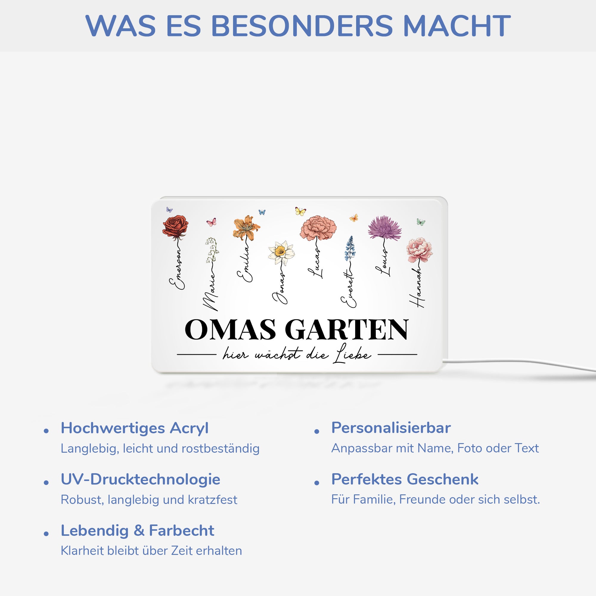 5249LGE4 omas garten blumen personalisierte lightbox_ oma 5249L