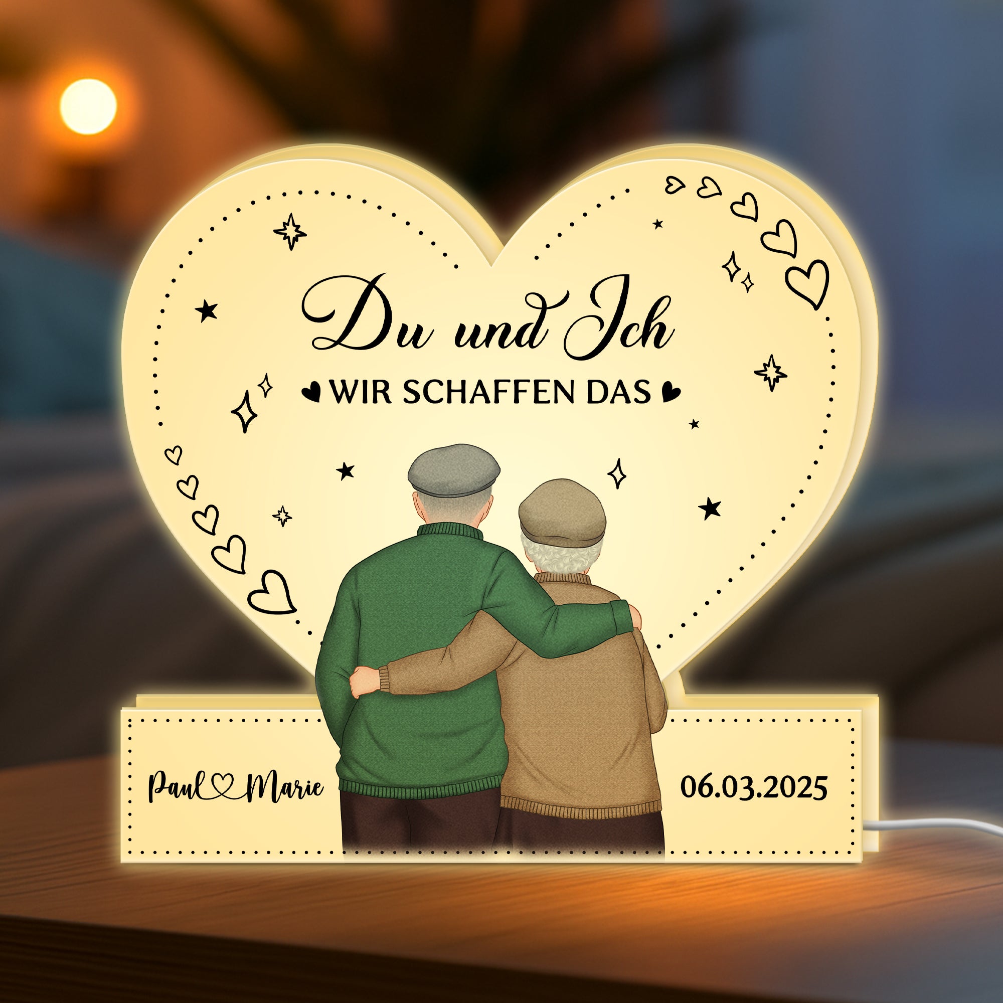 5250LGE2 du und ich wir schaffen alles personalisierte lightbox_ paar 5250LTLNG