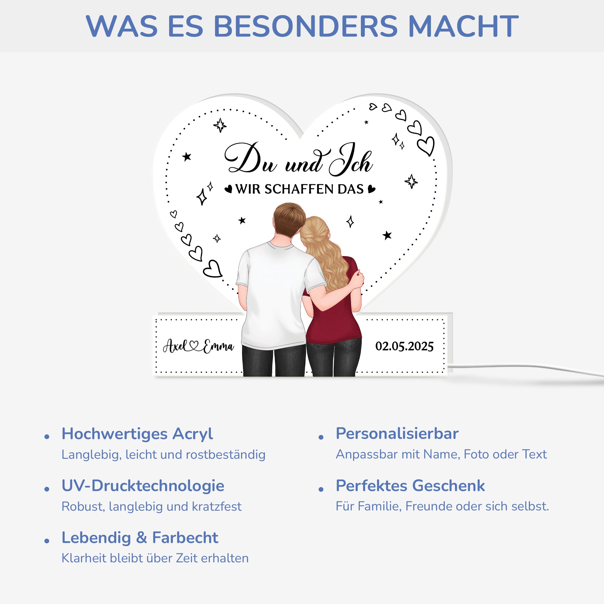 5250LGE4 du und ich wir schaffen alles personalisierte lightbox_ paar 5250LTLNG