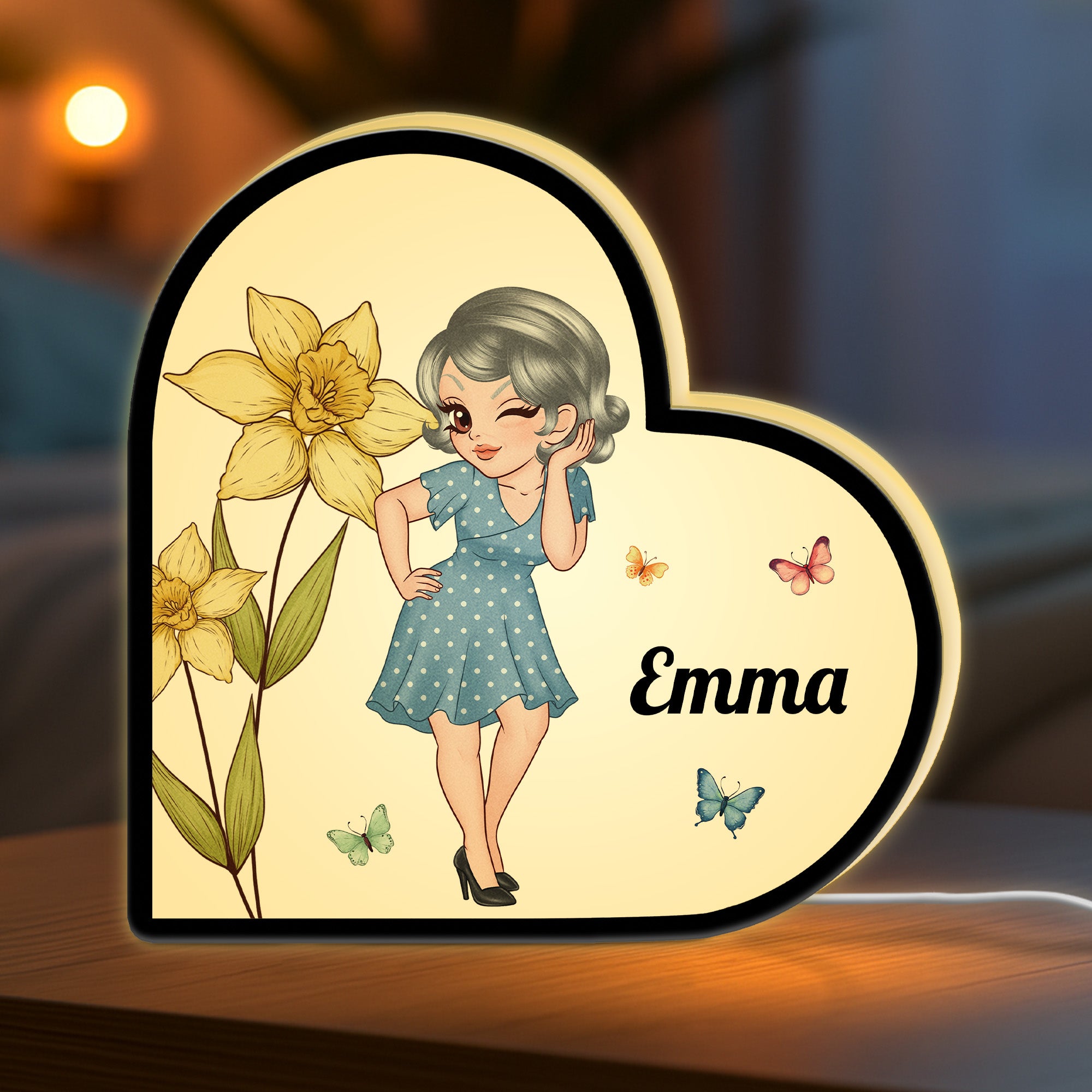 5262LGE2 frau und blumen personalisierte lightbox_ frauen 5262LTKTA