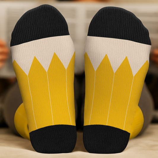 5290JGE5 personalized back to school gifts funny pencil socks 5290JKVTA