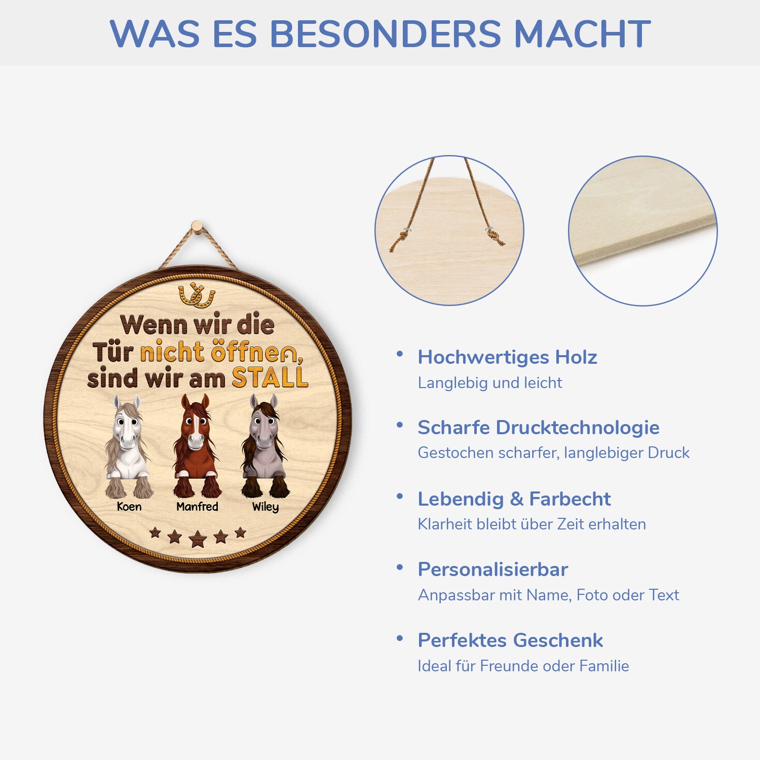 5295QGE4 wenn ich die tur nicht offne bin ich am stall holzschild personalisiert_ pferd 5295Q8QMU