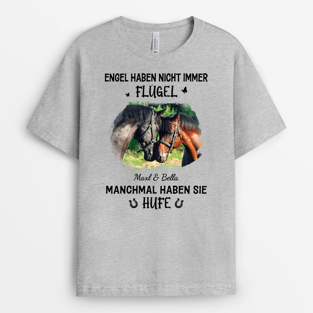 5297AGE2 engel gibts auch mit hufen personalisierte t shirts_ foto pferd zur erinnerung 5297AKQ5U
