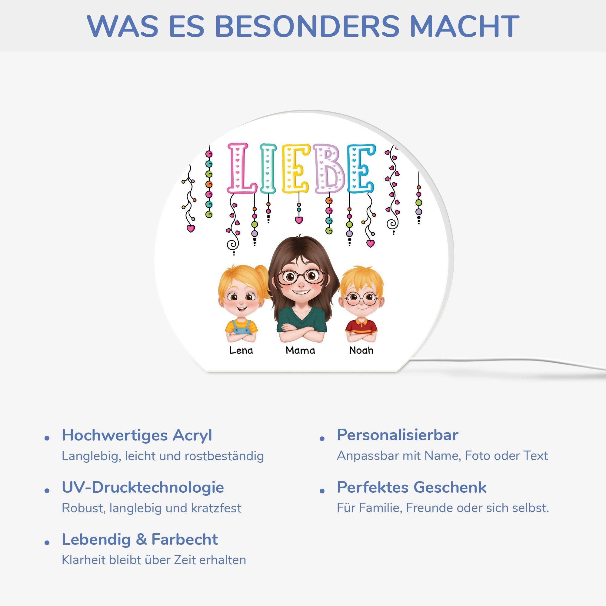 5319LGE4 liebe mama und kinder personalisierte lightbox_ mama 5319LKGAA