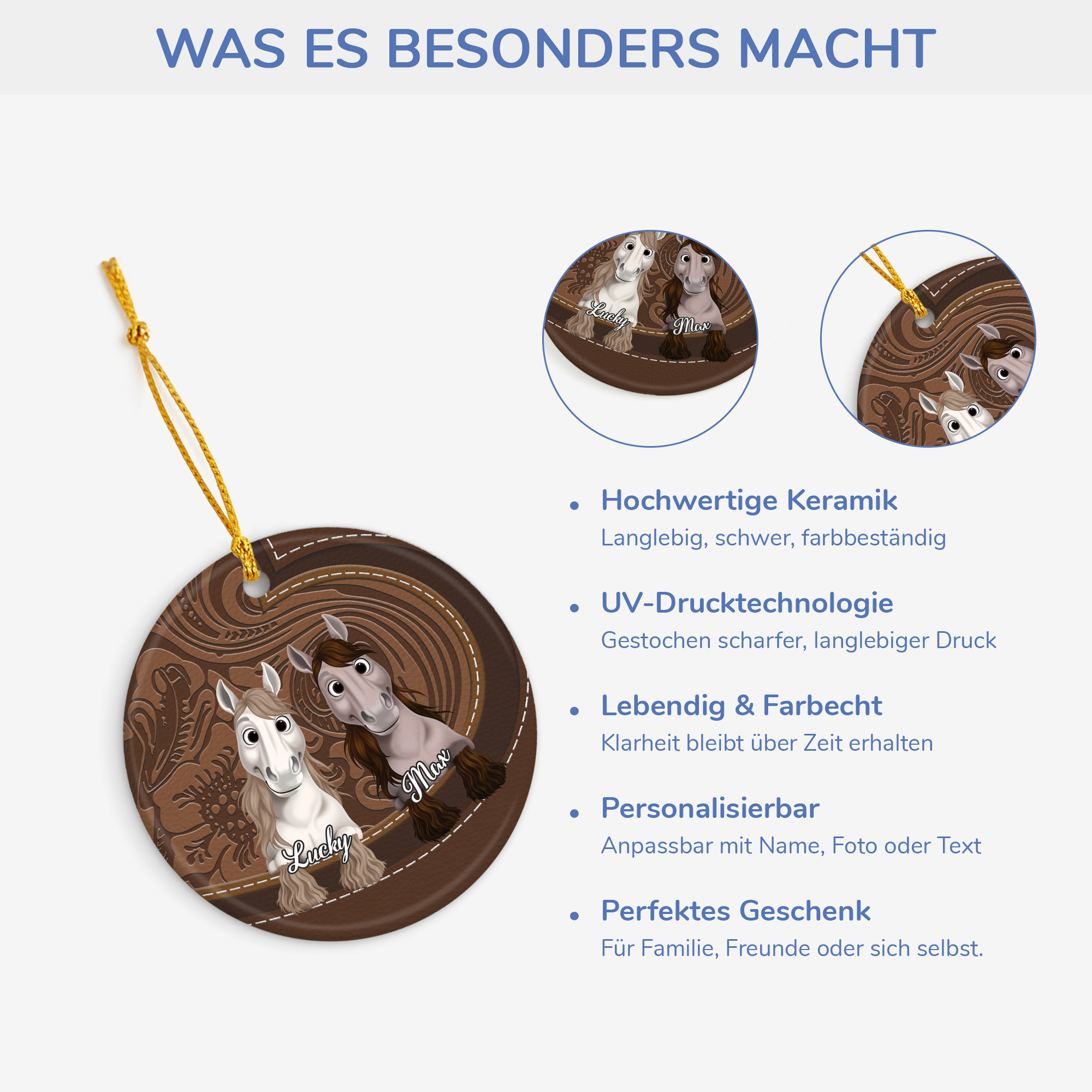 5336OGE4 pferde personalisierte keramik ornamente_ pferde 5336O3V3B