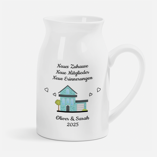 5340OGE1 neues zuhause spruch keramik vase personalisiert_ paar 5340O