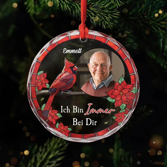 5341OGE1 erinnerungen spruche personalisierte glas ornamente mit foto zur erinnerung 5341OKHAB