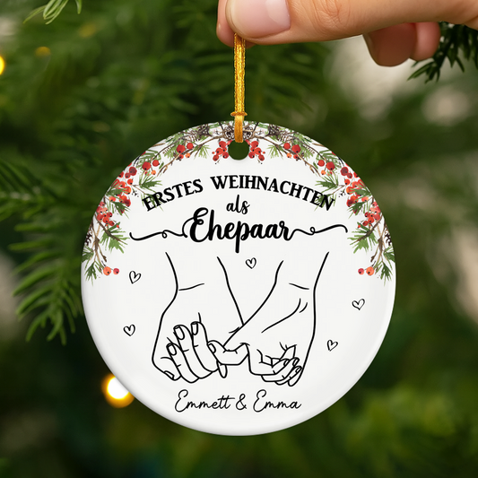 5343OGE2 erstes weihnachten als ehemann und ehefrau personalisierter weihnachtsschmuck_ aus keramik fur paar 5343OKV0G