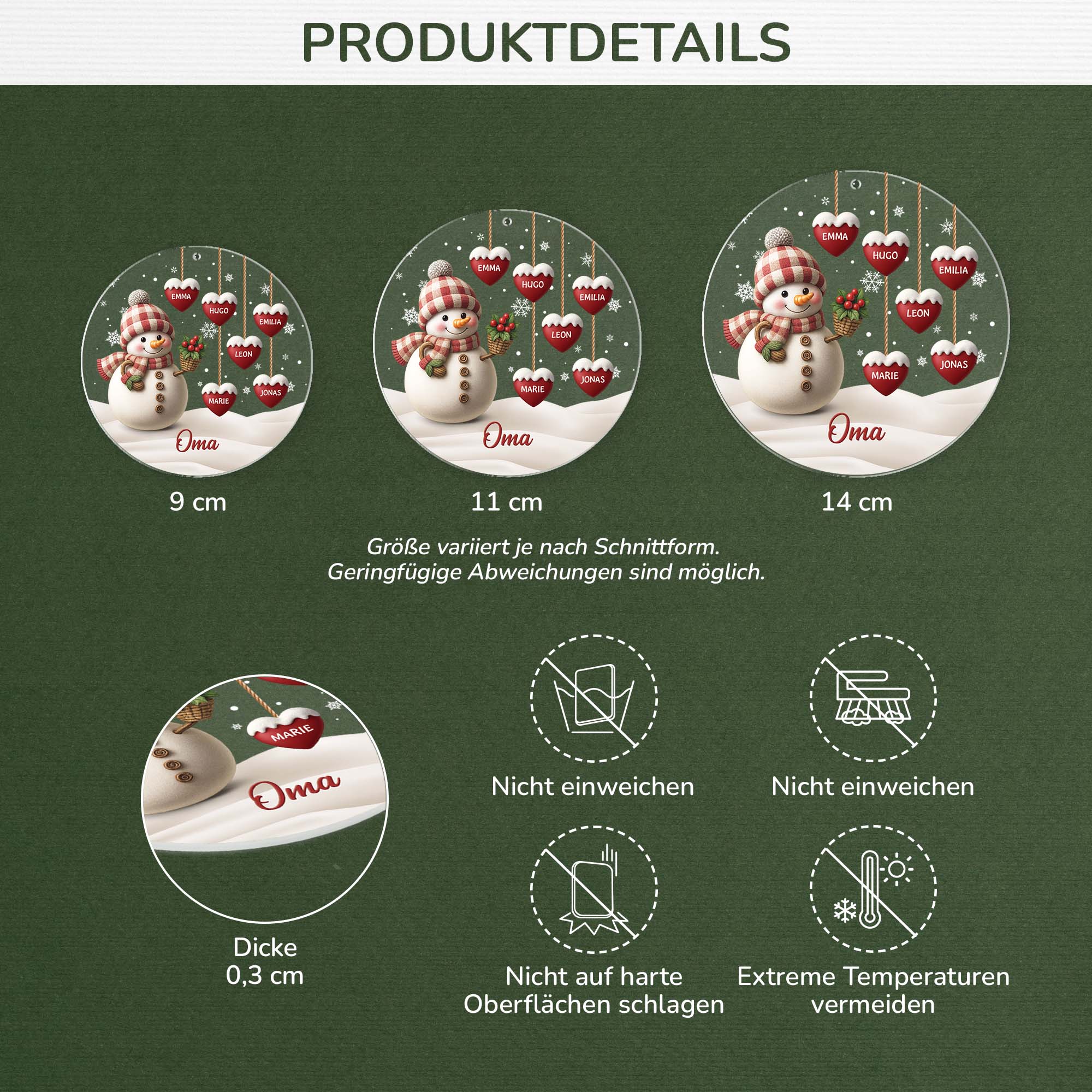 5349OGE3 oma schneemann personalisierter weihnachtsschmuck_ acryl oma 5349O8LNA