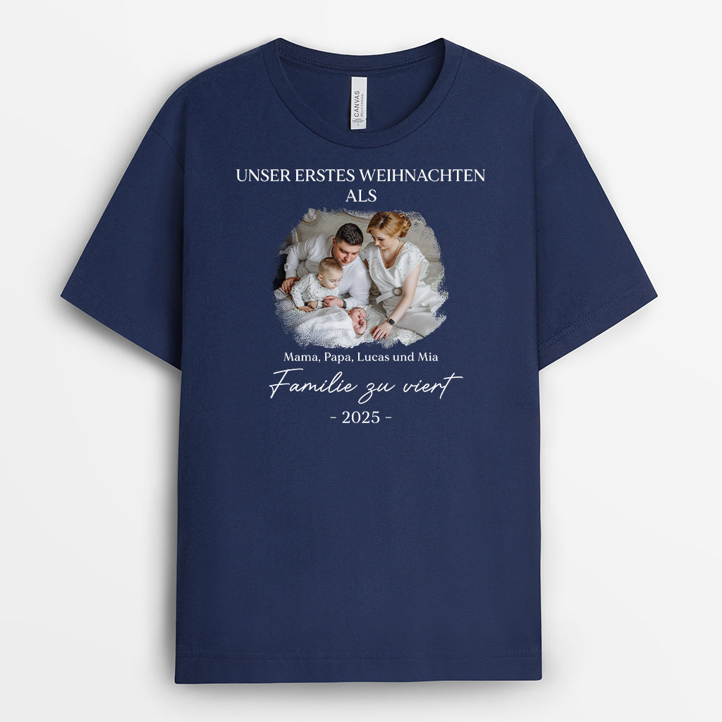 5350AGE2 unser erstes weihnachten als familie familien shirts personalisiert_ weihnachten mit foto 5350AKQ0I
