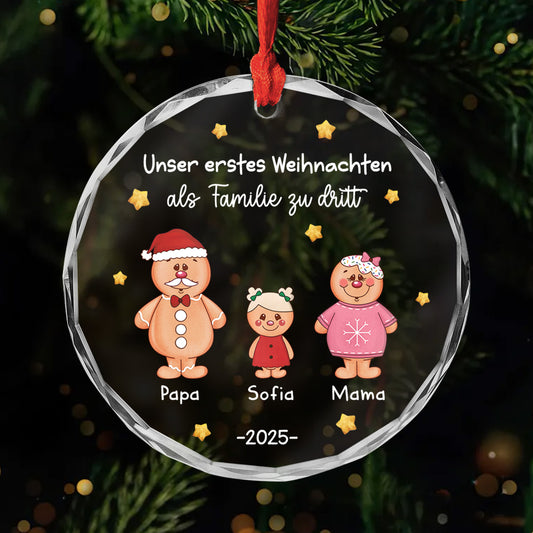 5354OGE1 unser erstes weihnachten lebkuchenmann personalisierter weihnachtsschmuck_ glas 5354OTTZI