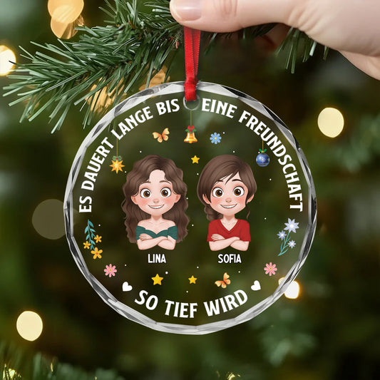 5367OGE2 es dauert lange bis freundschaften so tief werden personalisierter weihnachtsschmuck_ aus glas beste freunde 5367O6VCF