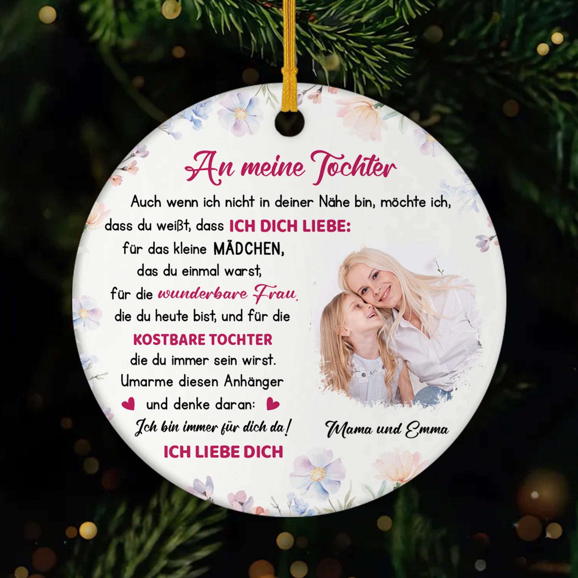 5370OGE1 an meine tochter enkelin personalisierte keramik ornamente familie 5370O6HTI