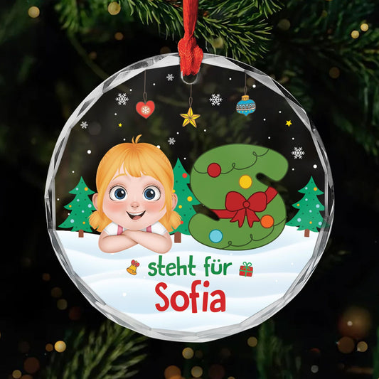 5371OGE1 abc buch personalisierter weihnachtsschmuck_ aus glas kinder 5371OKHAK