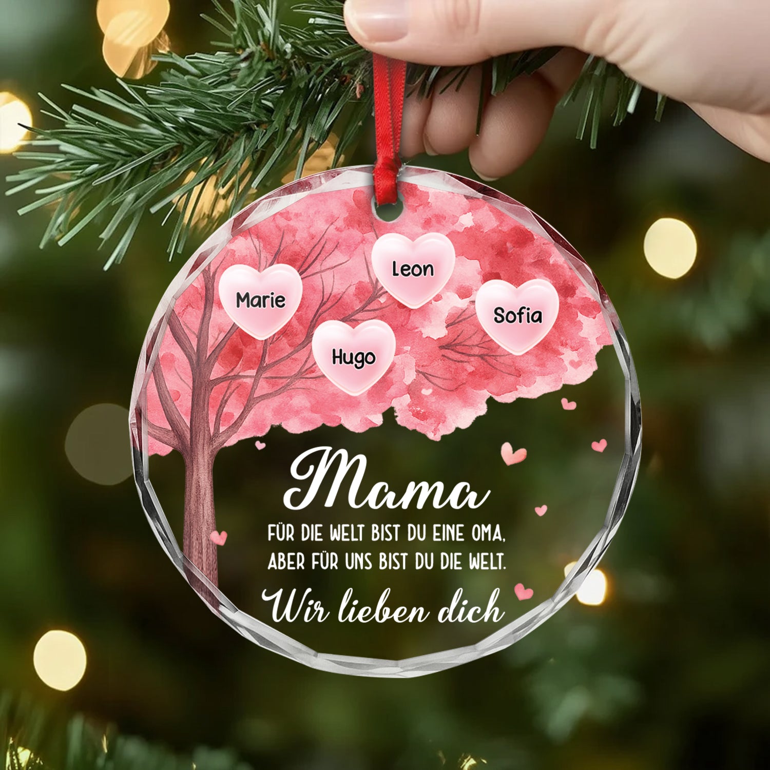 5374OGE2 fur die welt bist du eine mama personalisierte glas ornamente mama 5374O8ZZA
