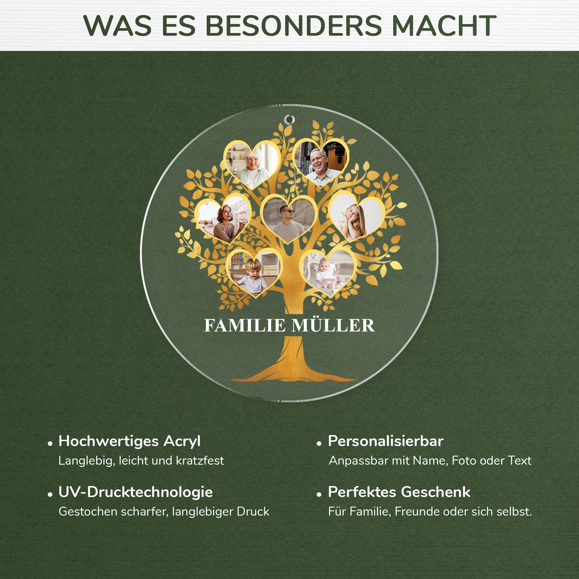 5376OGE4 familienstammbaum acryl weihnachtsschmuck personalisiert familie mit foto 5376OKV5I