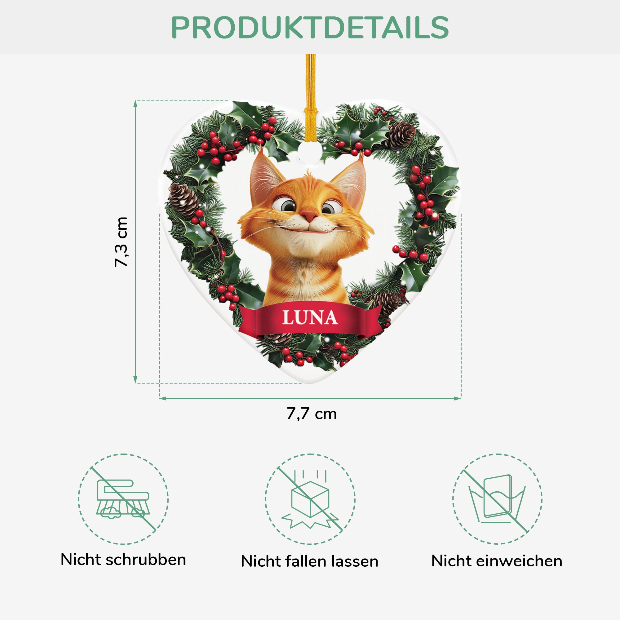 5377OGE3 katze mit foto personalisierter weihnachtsschmuck_ aus keramik katzen 5377O3VZD