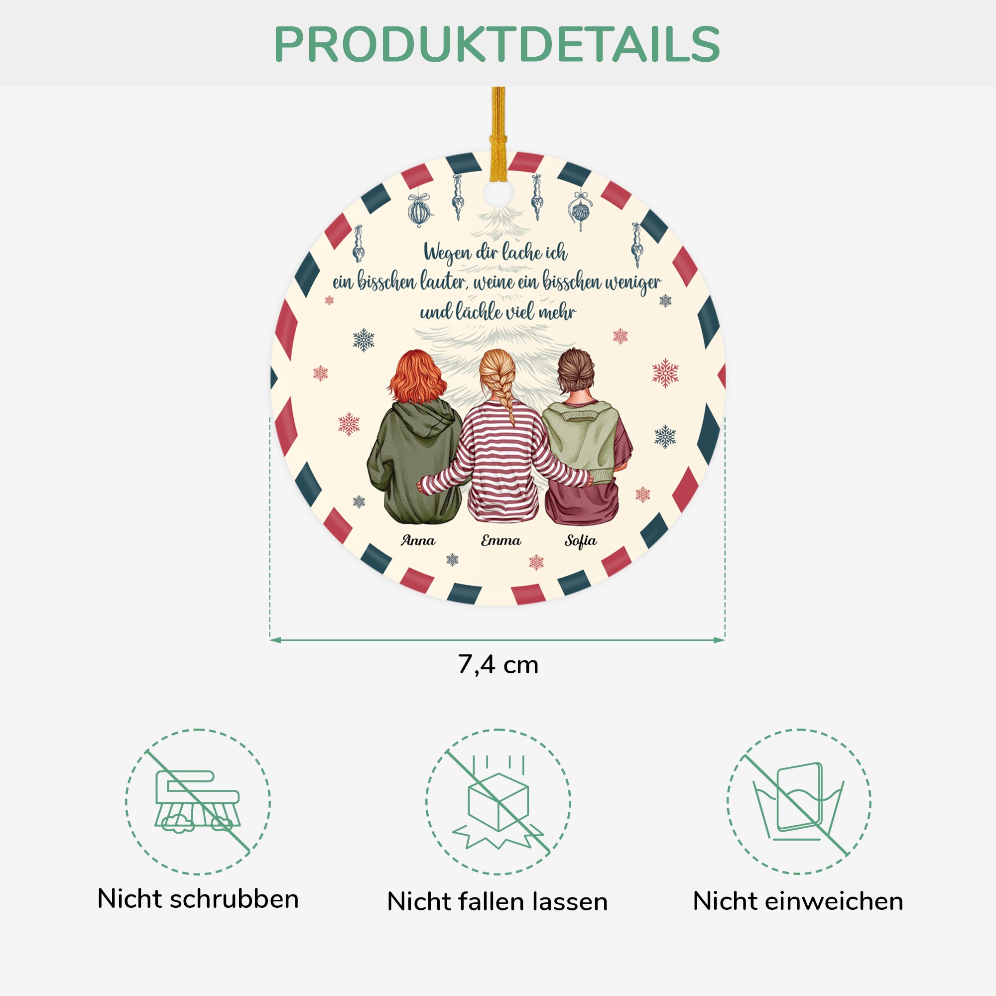 5378OGE3 freundschaft spruche_ personalisierter weihnachtsschmuck_ aus keramik beste freunde 5378OTMTF