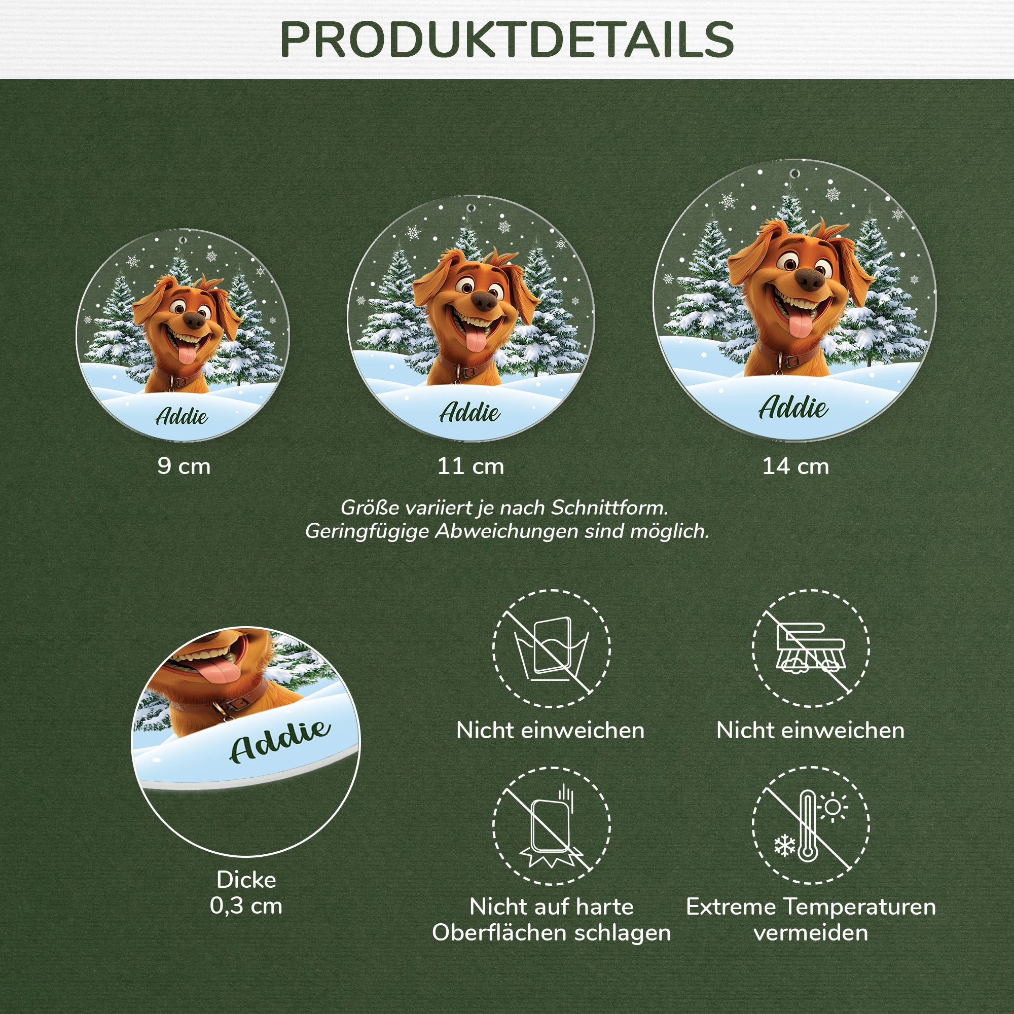 5379OGE3 hunde im schnee christbaumschmuck hund personalisiert_ mit foto 5379OKQ5C