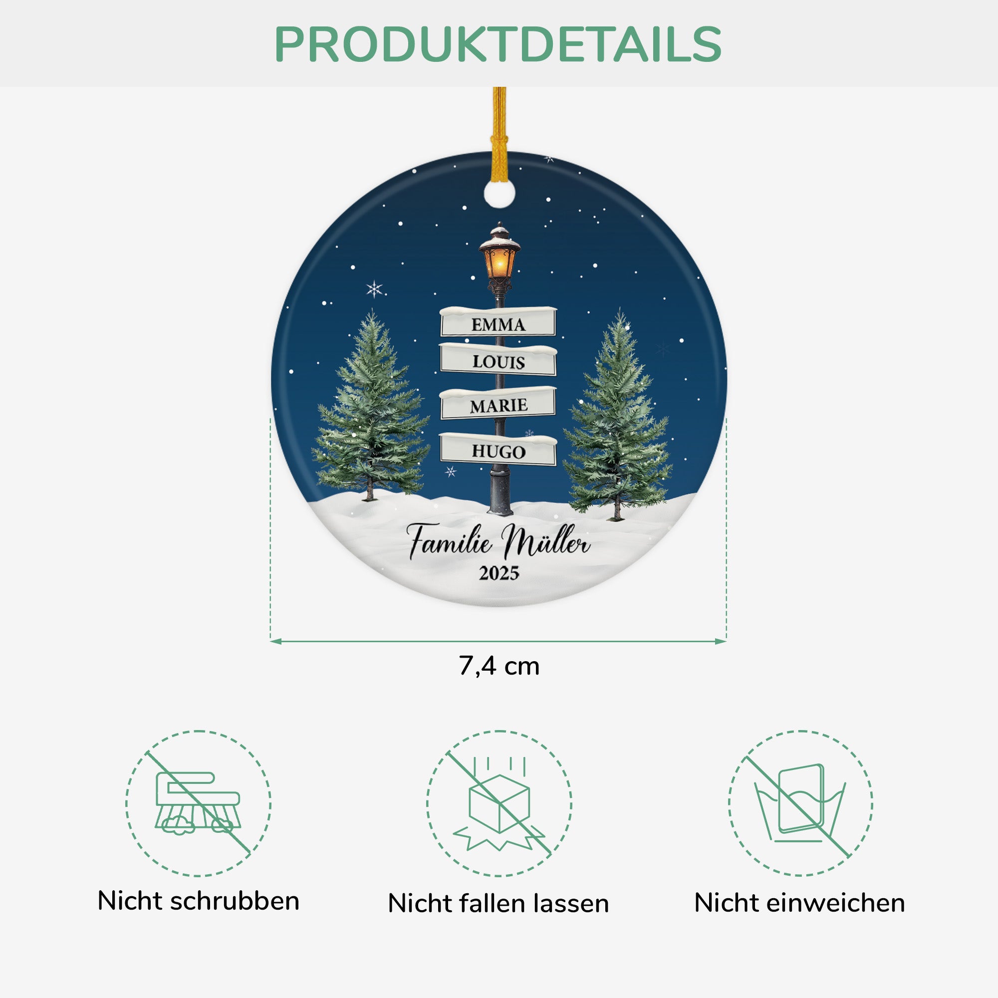 5381OGE3 personalisiertes weihnachtsornament aus keramik fur die familie 5381OTQZI