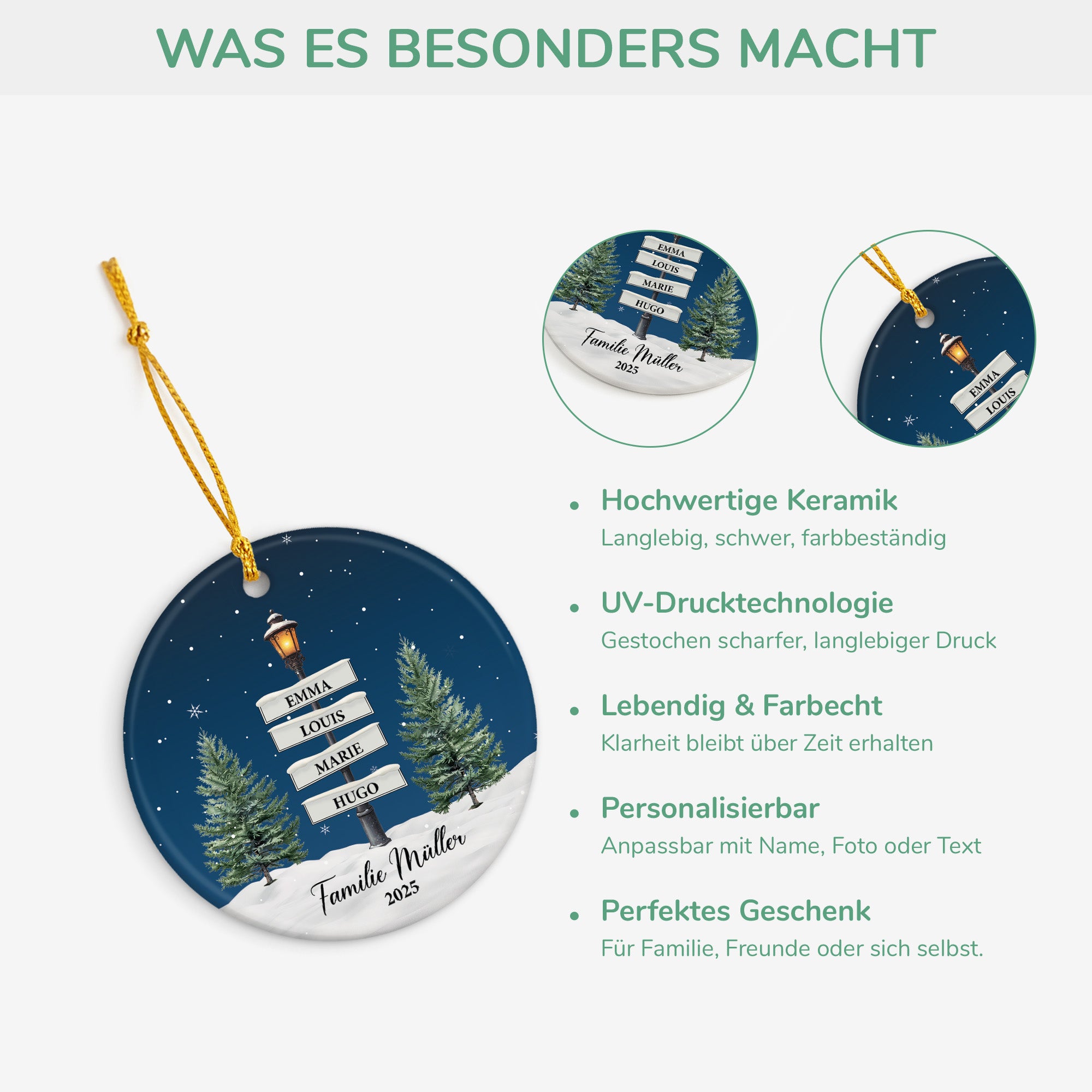 5381OGE4 personalisiertes weihnachtsornament aus keramik fur die familie 5381OTQZI