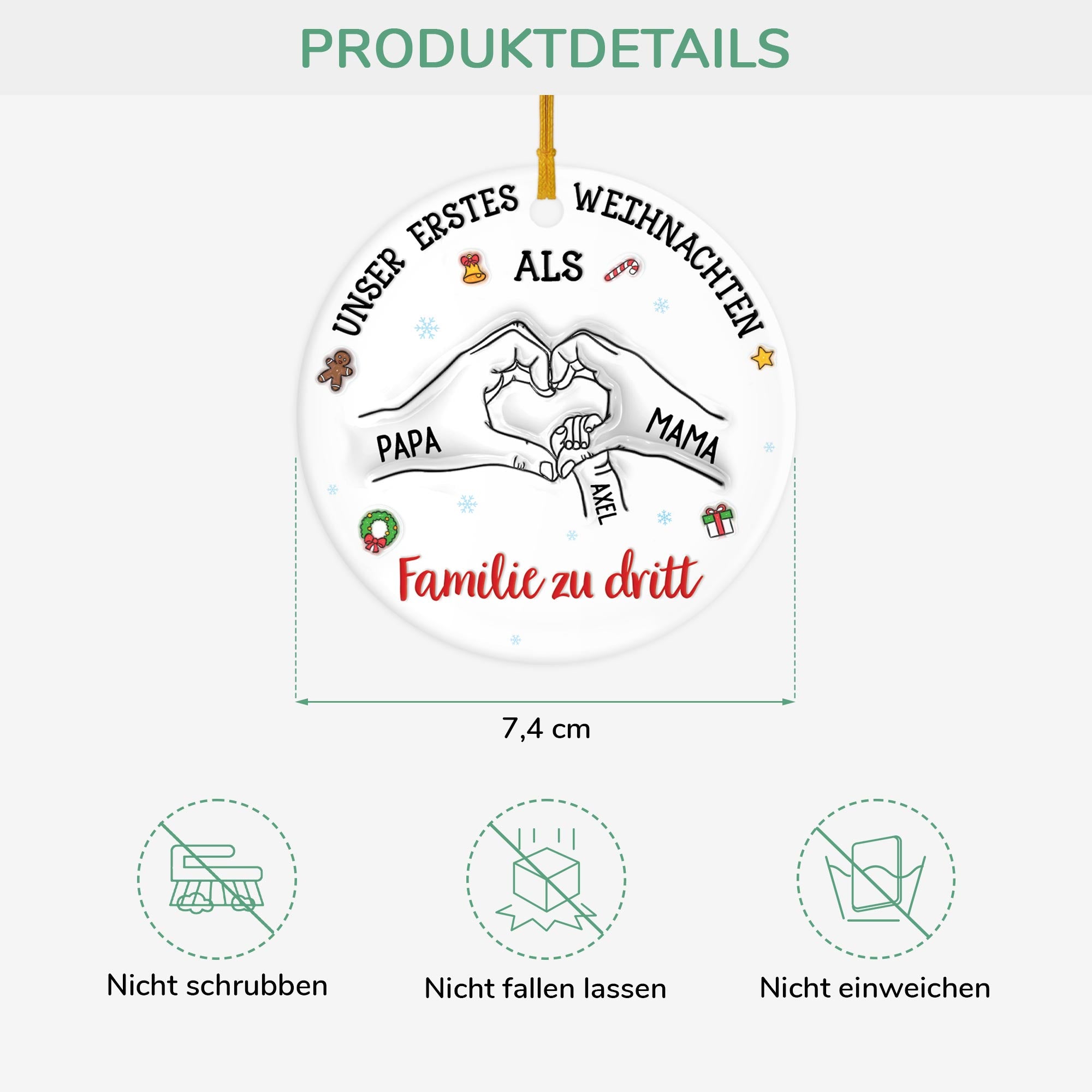 5383OGE3 3d druck effekt unser erstes weihnachten als familie personalisierter weihnachtsschmuck_ aus keramik familie 5383O