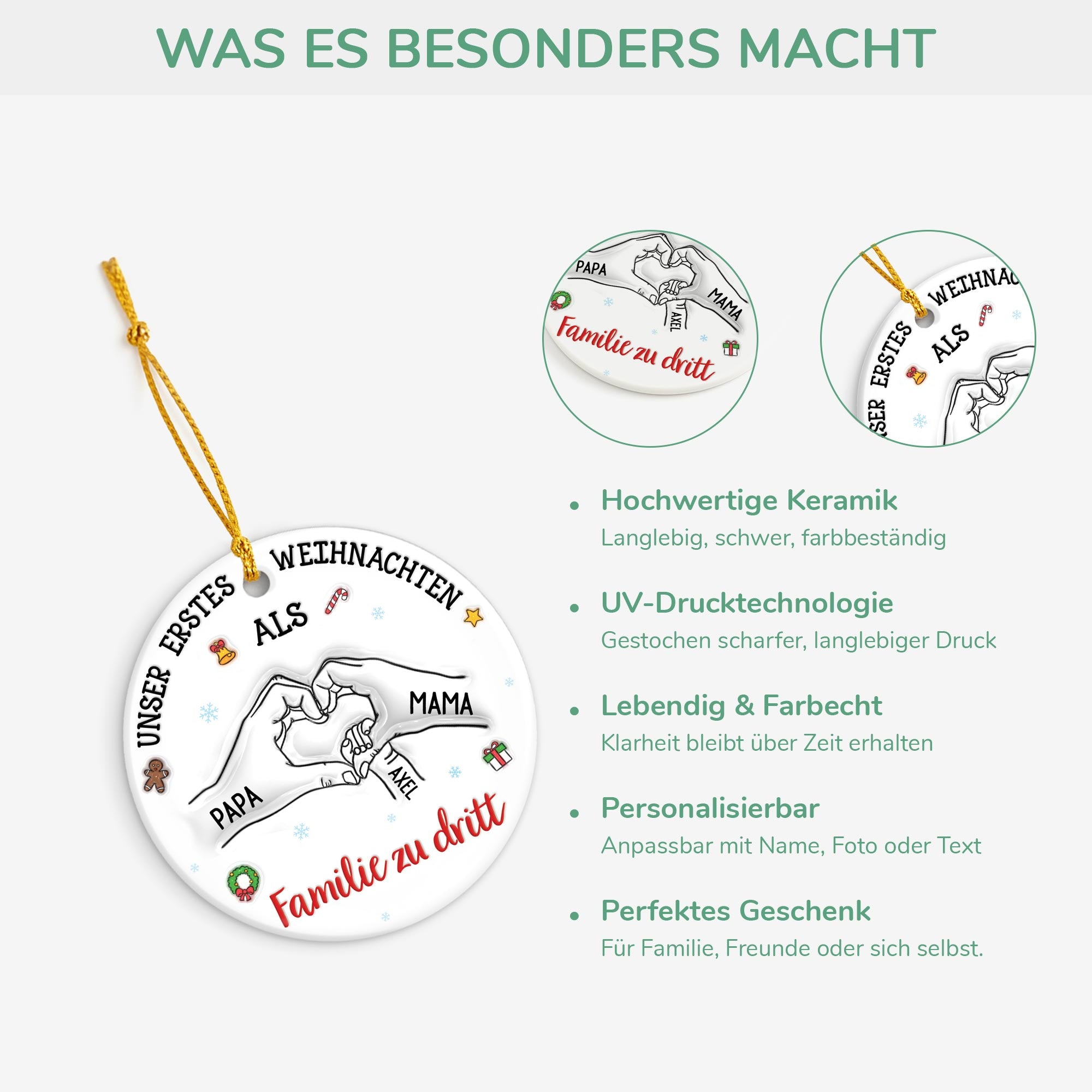5383OGE4 3d druck effekt unser erstes weihnachten als familie personalisierter weihnachtsschmuck_ aus keramik familie 5383O
